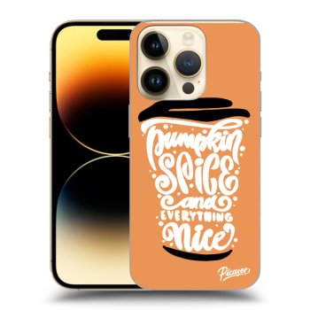 Picasee crna silikonska maskica za Apple iPhone 14 Pro - Pumpkin coffee