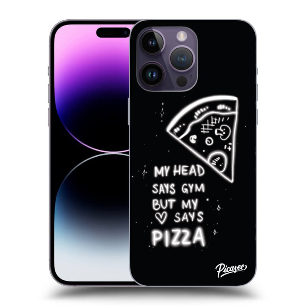 Picasee crna silikonska maskica za Apple iPhone 14 Pro Max - Pizza