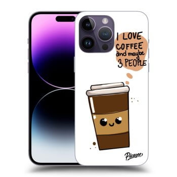 Picasee crna silikonska maskica za Apple iPhone 14 Pro Max - Cute coffee