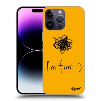 Picasee crna silikonska maskica za Apple iPhone 14 Pro Max - I am fine