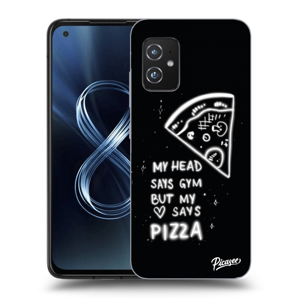 Picasee silikonska prozirna maskica za Asus Zenfone 8 ZS590KS - Pizza