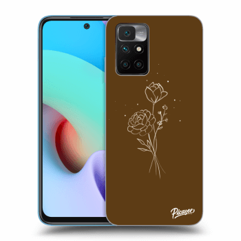 Maskica za Xiaomi Redmi 10 (2022) - Brown flowers