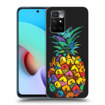 Picasee crna silikonska maskica za Xiaomi Redmi 10 (2022) - Pineapple