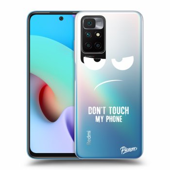 Picasee silikonska prozirna maskica za Xiaomi Redmi 10 (2022) - Don't Touch My Phone
