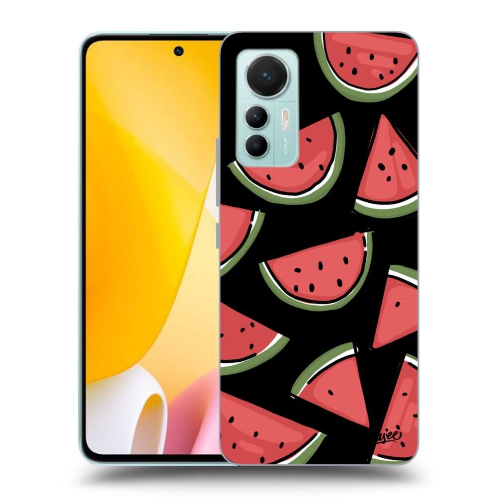 Picasee crna silikonska maskica za Xiaomi 12 Lite - Melone
