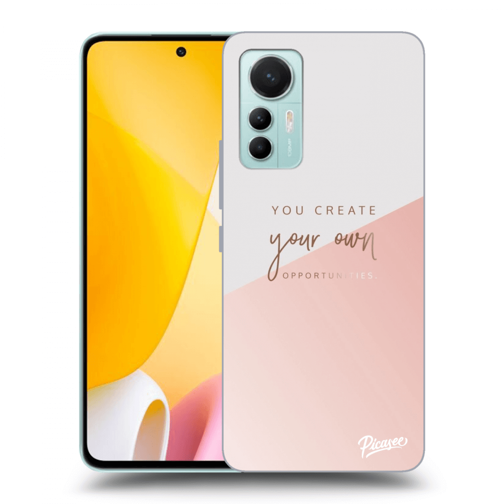 Picasee crna silikonska maskica za Xiaomi 12 Lite - You create your own opportunities