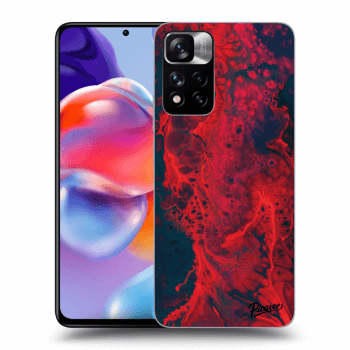 Picasee crna silikonska maskica za Xiaomi Redmi Note 11 Pro+ 5G - Organic red