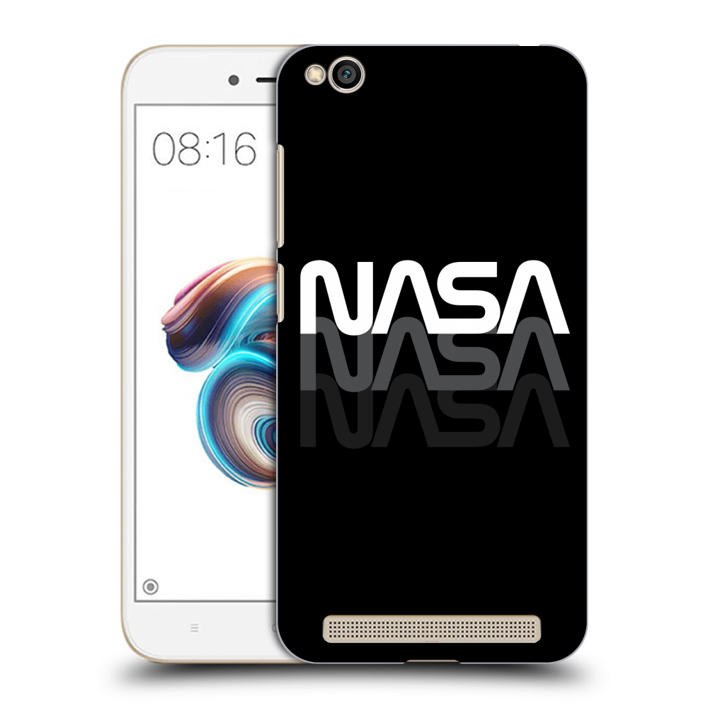 Picasee crna silikonska maskica za Xiaomi Redmi 5A - NASA Triple