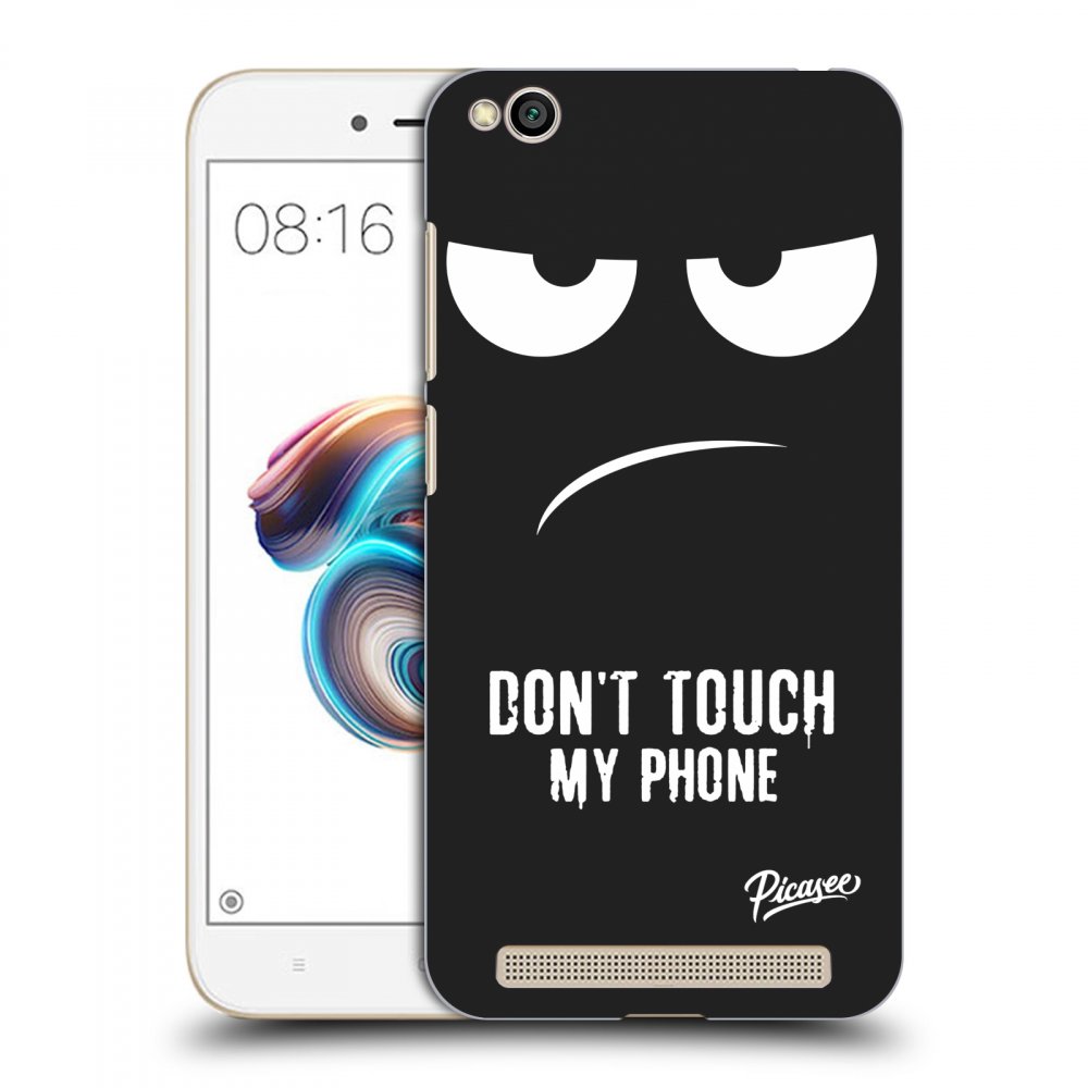 Picasee crna silikonska maskica za Xiaomi Redmi 5A - Don't Touch My Phone