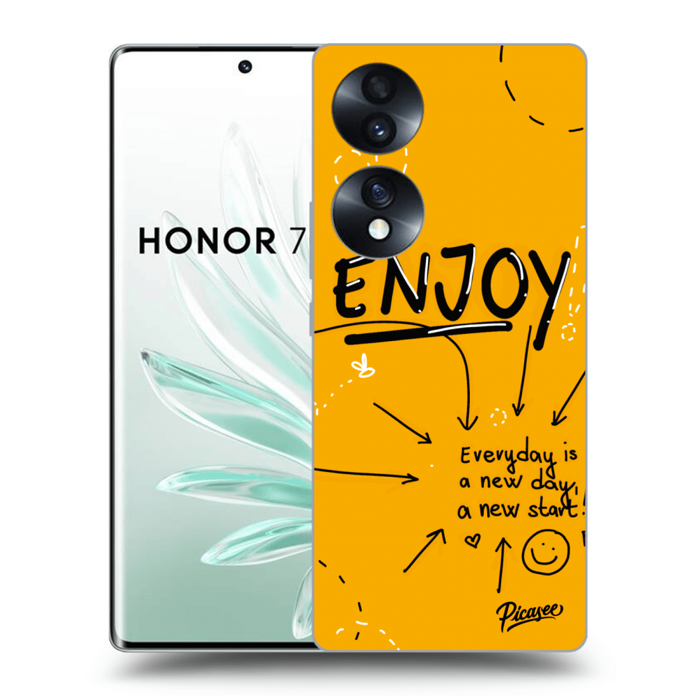 Picasee crna silikonska maskica za Honor 70 - Enjoy