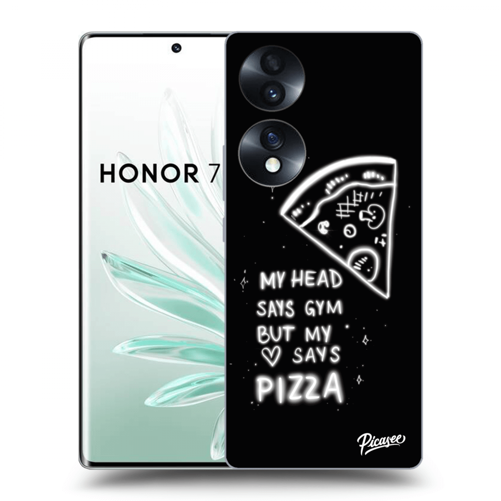 Picasee silikonska prozirna maskica za Honor 70 - Pizza