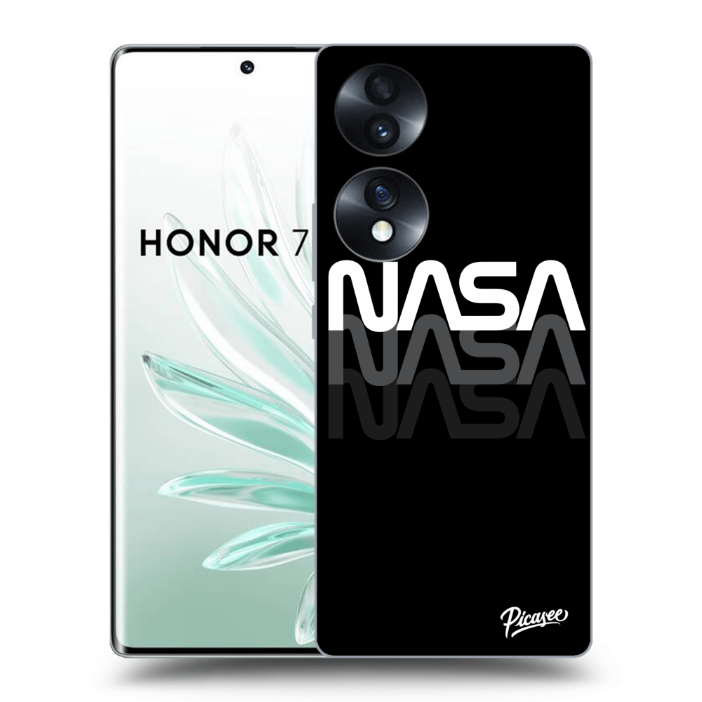 Picasee crna silikonska maskica za Honor 70 - NASA Triple