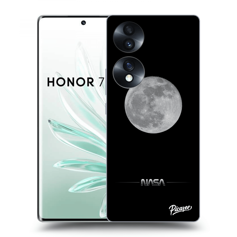 Picasee crna silikonska maskica za Honor 70 - Moon Minimal