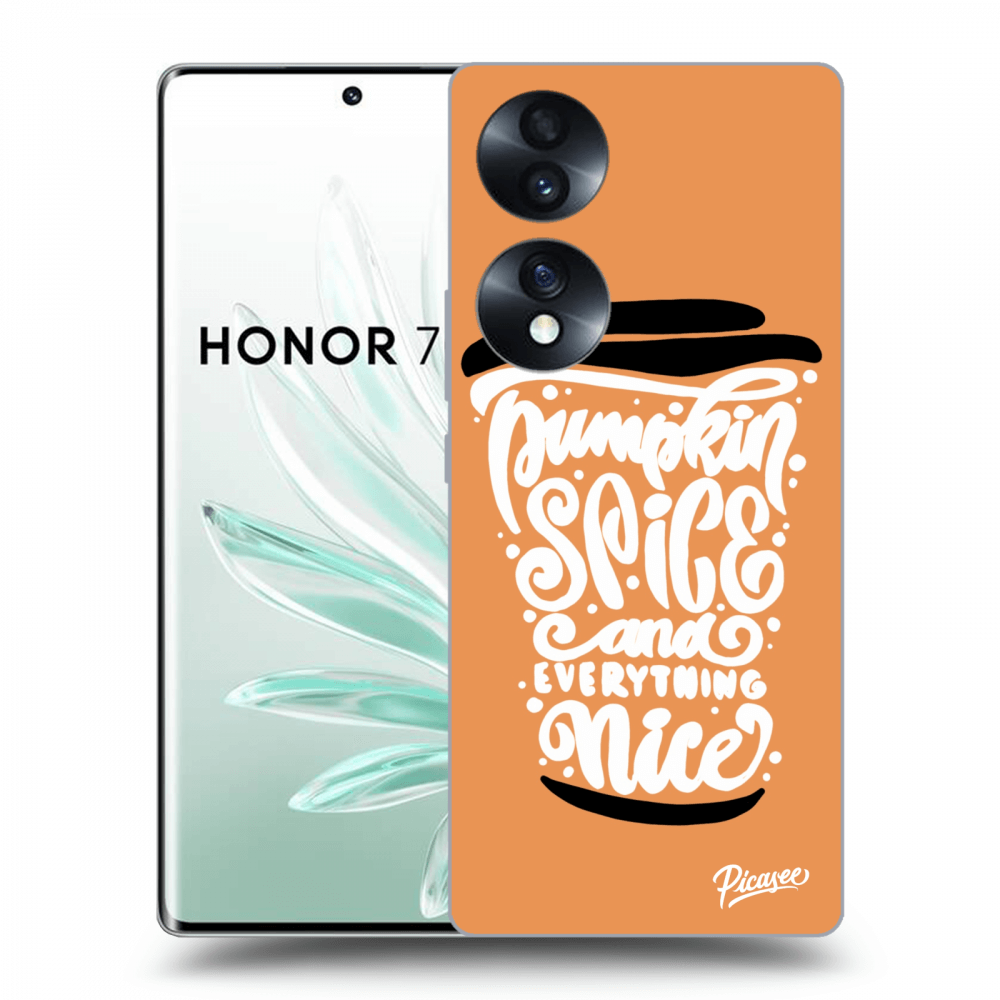 Picasee crna silikonska maskica za Honor 70 - Pumpkin coffee