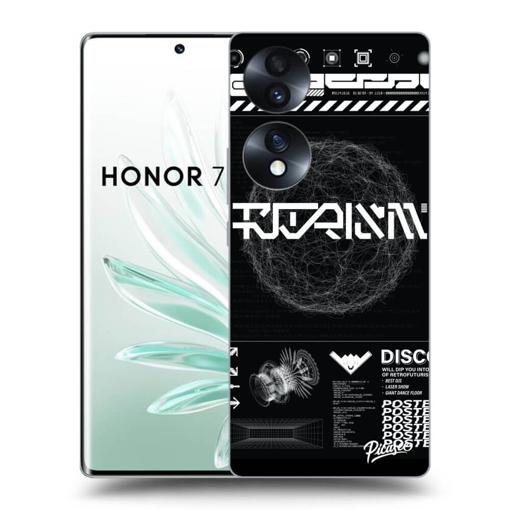 Picasee crna silikonska maskica za Honor 70 - BLACK DISCO