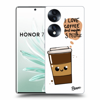 Picasee silikonska prozirna maskica za Honor 70 - Cute coffee