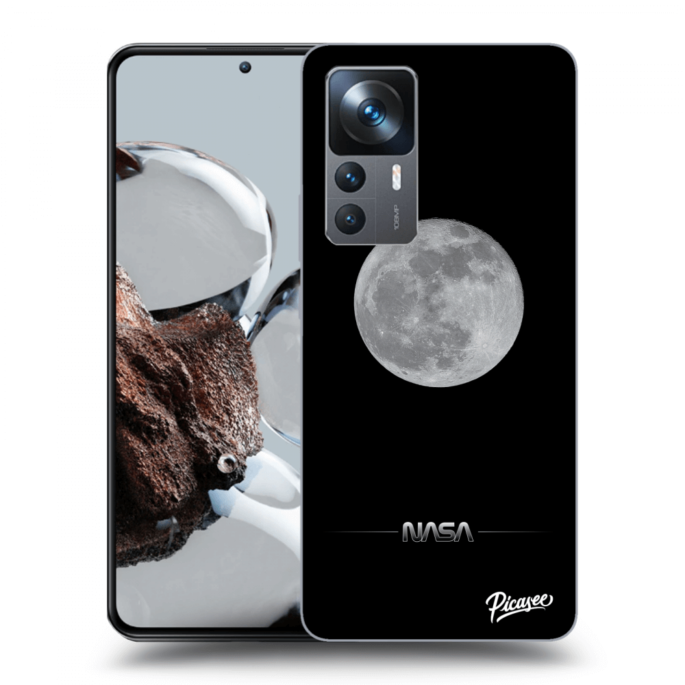 Picasee crna silikonska maskica za Xiaomi 12T Pro - Moon Minimal