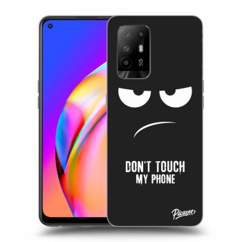 Picasee crna silikonska maskica za OPPO A94 5G - Don't Touch My Phone
