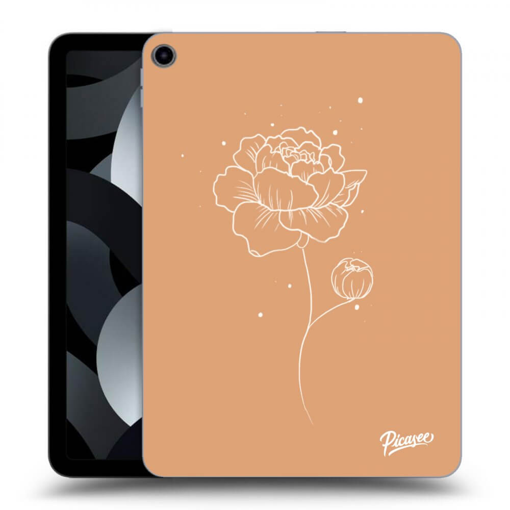 Picasee crna silikonska maskica za Apple iPad 10,9" 2022 (10.generace) - Peonies