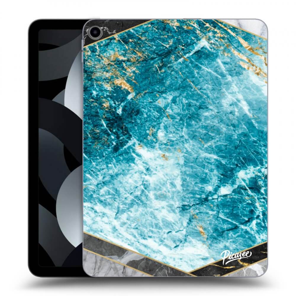 Picasee crna silikonska maskica za Apple iPad 10,9" 2022 (10.generace) - Blue geometry