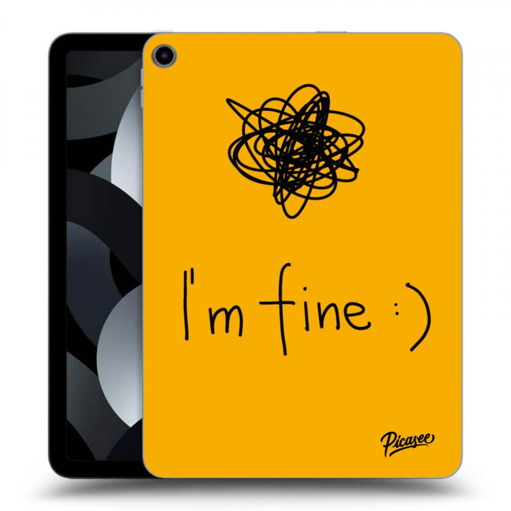 Picasee crna silikonska maskica za Apple iPad 10,9" 2022 (10.generace) - I am fine