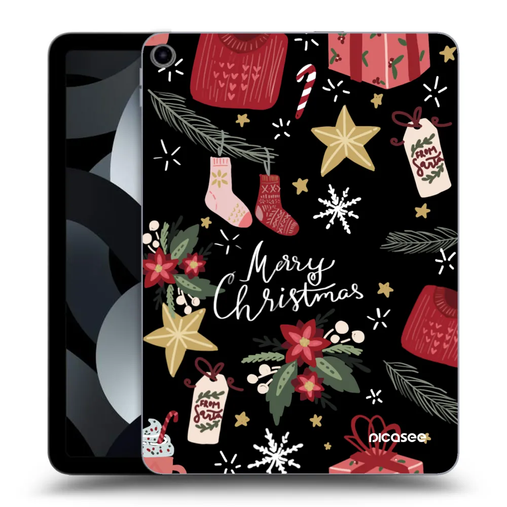 Picasee crna silikonska maskica za Apple iPad 10,9" 2022 (10.gen.) - Christmas