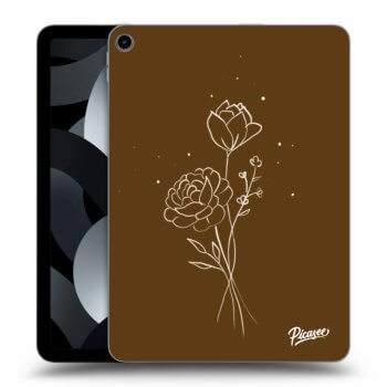 Picasee silikonska prozirna maskica za Apple iPad 10,9" 2022 (10.generace) - Brown flowers