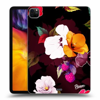 Picasee crna silikonska maskica za Apple iPad Pro 11" 2022 M2 (4.generace) - Flowers and Berries