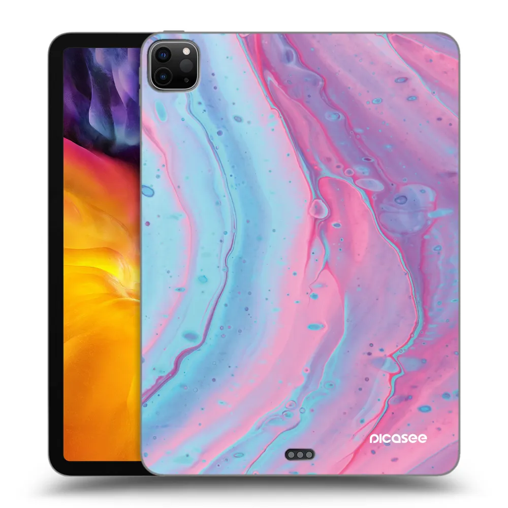 Picasee crna silikonska maskica za Apple iPad Pro 11" 2022 M2 (4.generace) - Pink liquid