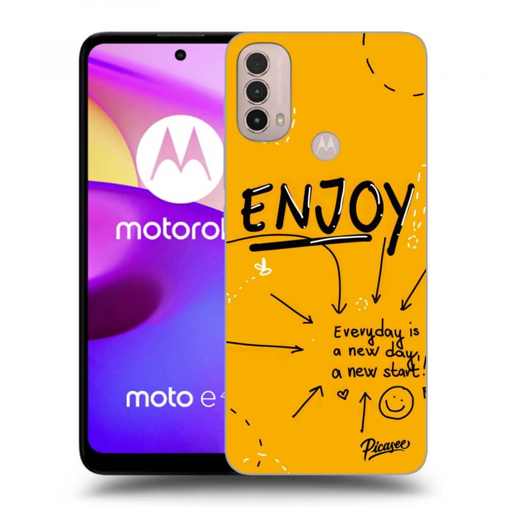 Picasee crna silikonska maskica za Motorola Moto E40 - Enjoy