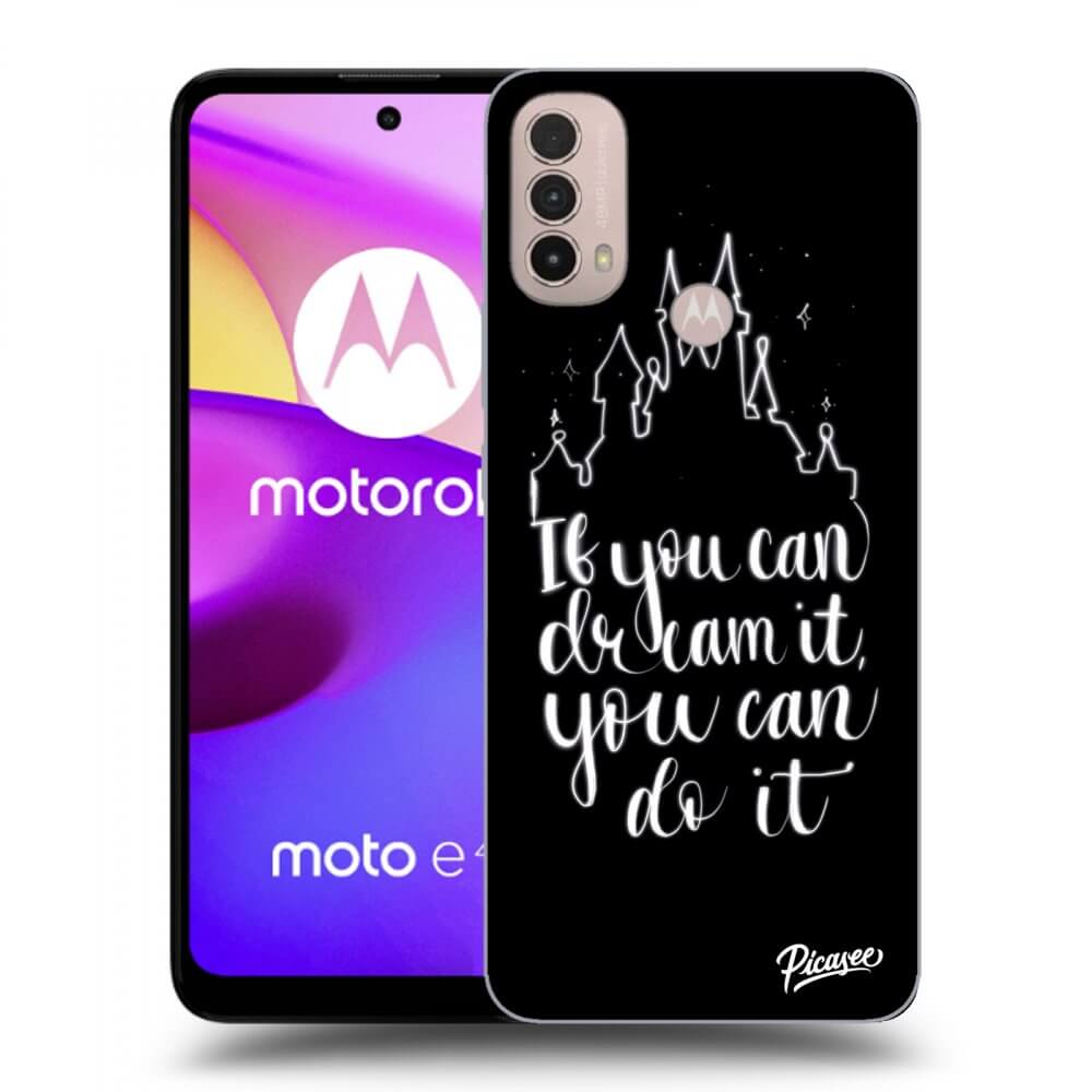 Picasee crna silikonska maskica za Motorola Moto E40 - Dream