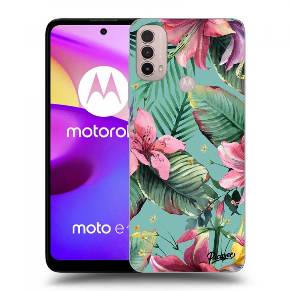 Picasee crna silikonska maskica za Motorola Moto E40 - Hawaii