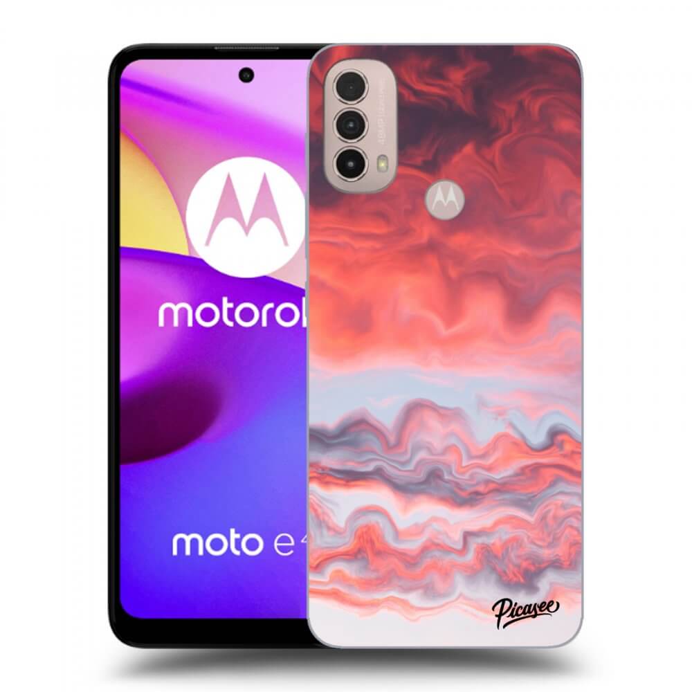 Picasee crna silikonska maskica za Motorola Moto E40 - Sunset