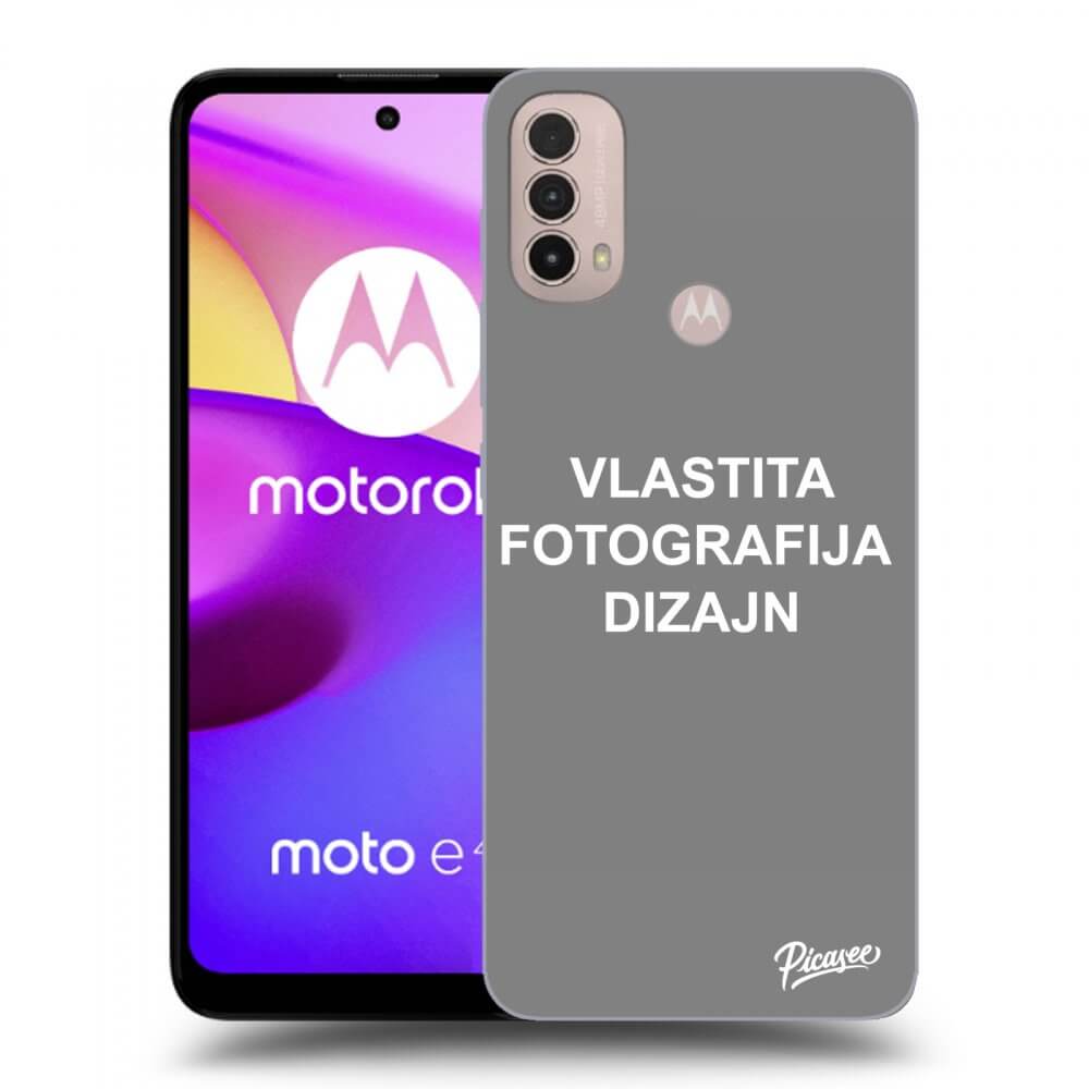 Picasee crna silikonska maskica za Motorola Moto E40 - Vlastiti foto dizajn