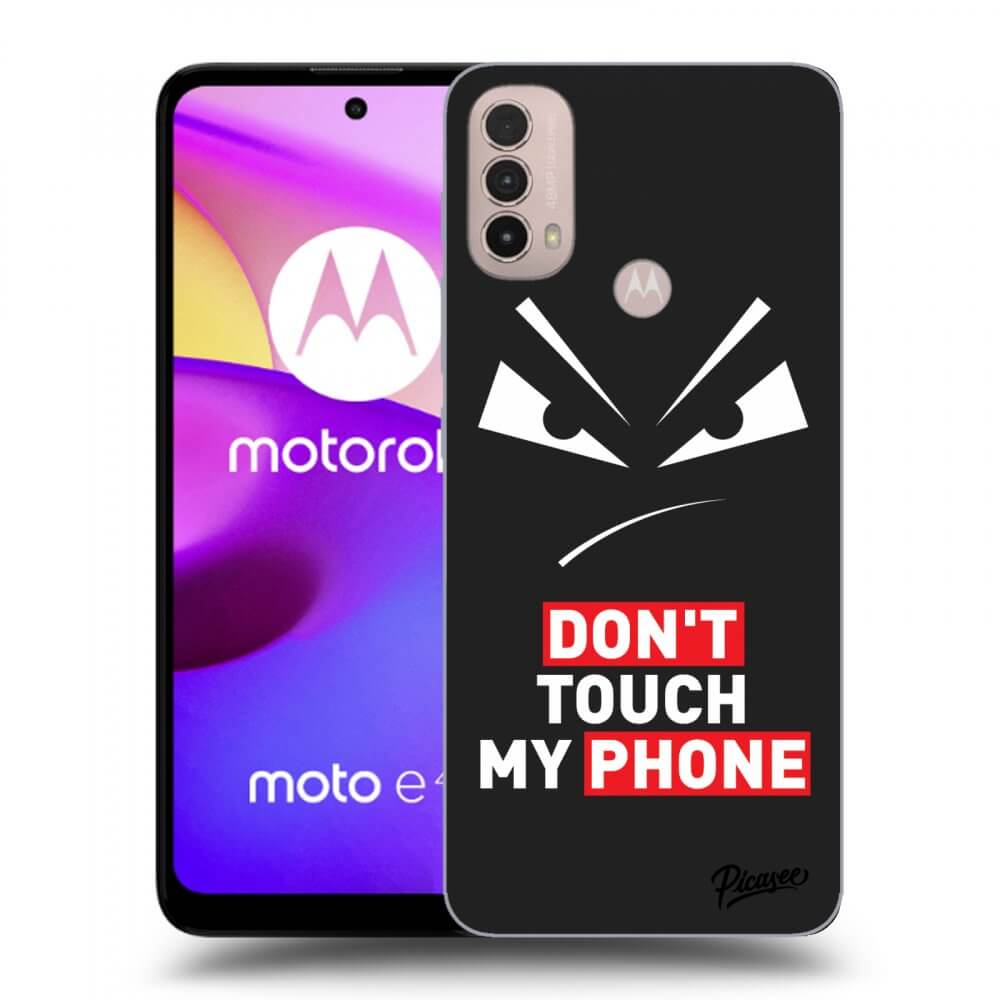 Picasee crna silikonska maskica za Motorola Moto E40 - Evil Eye - Transparent