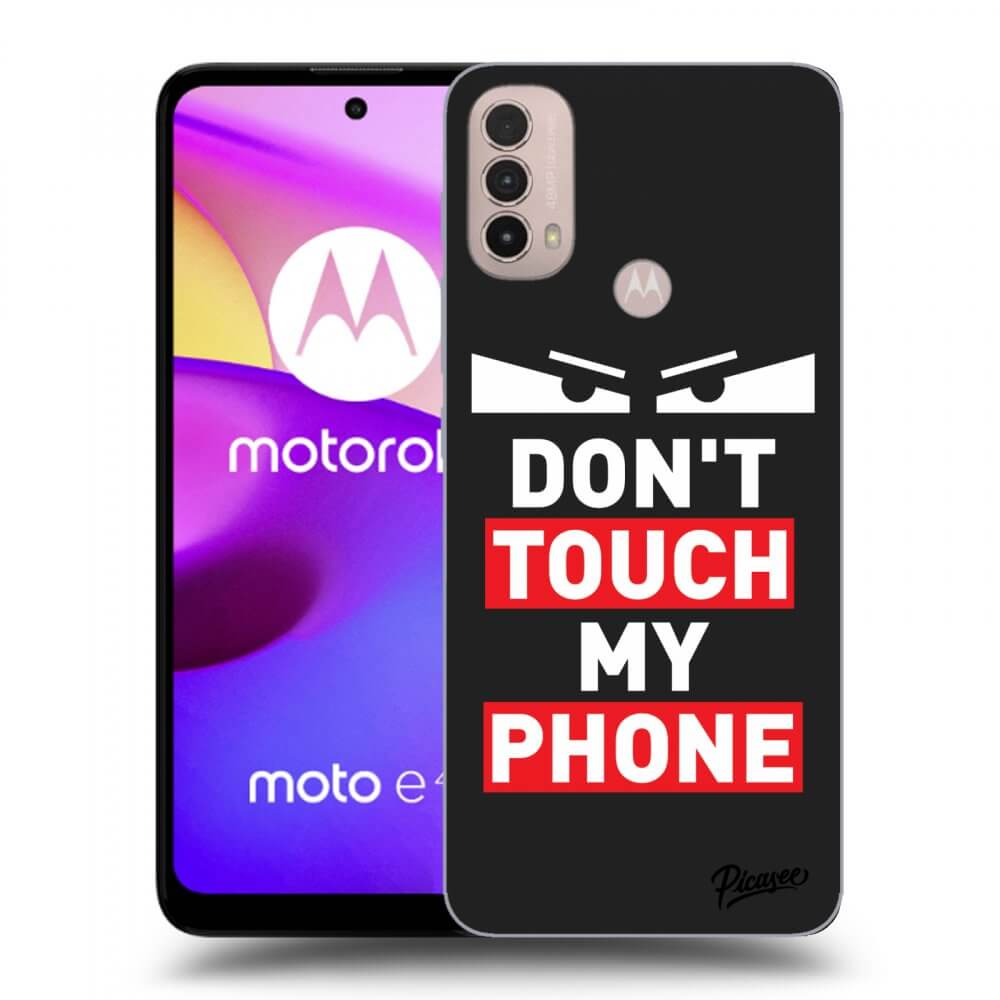 Picasee crna silikonska maskica za Motorola Moto E40 - Shadow Eye - Transparent