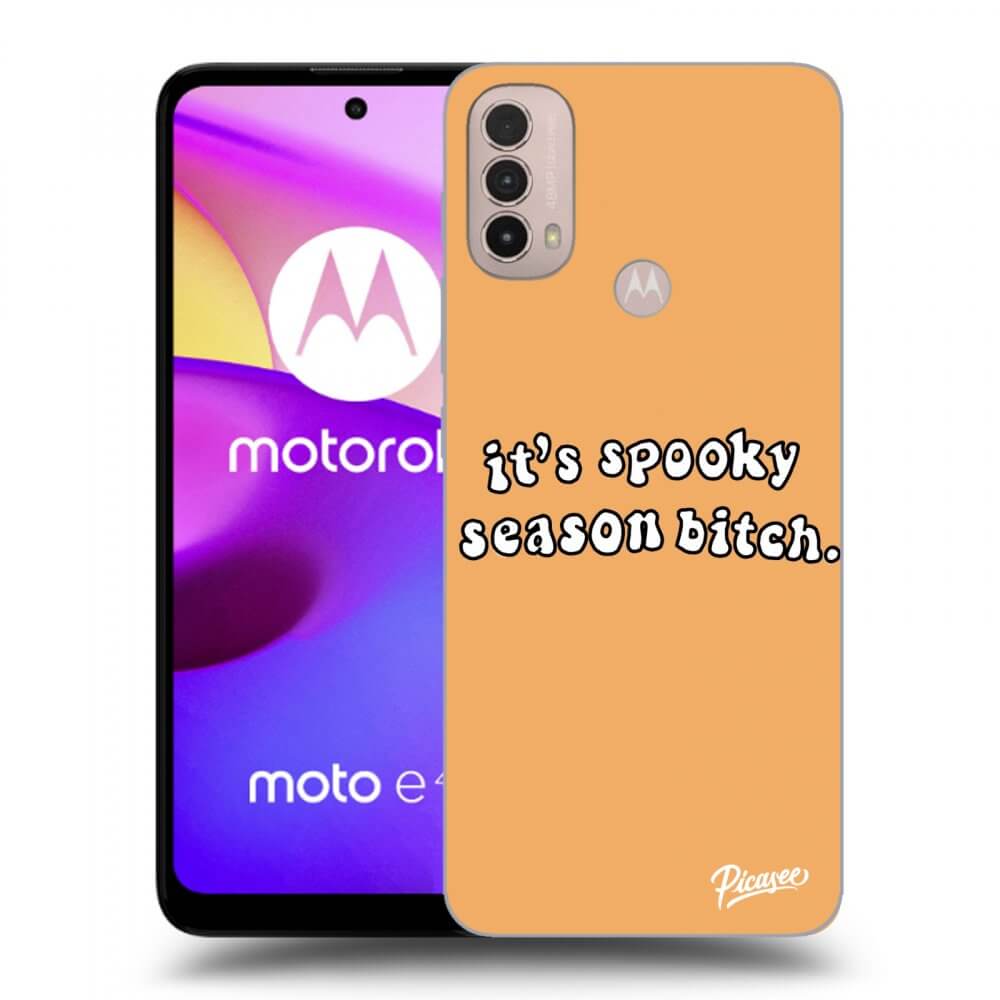 Picasee crna silikonska maskica za Motorola Moto E40 - Spooky season