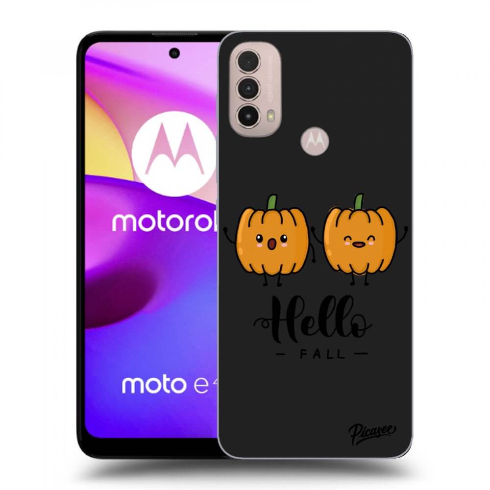 Picasee crna silikonska maskica za Motorola Moto E40 - Hallo Fall
