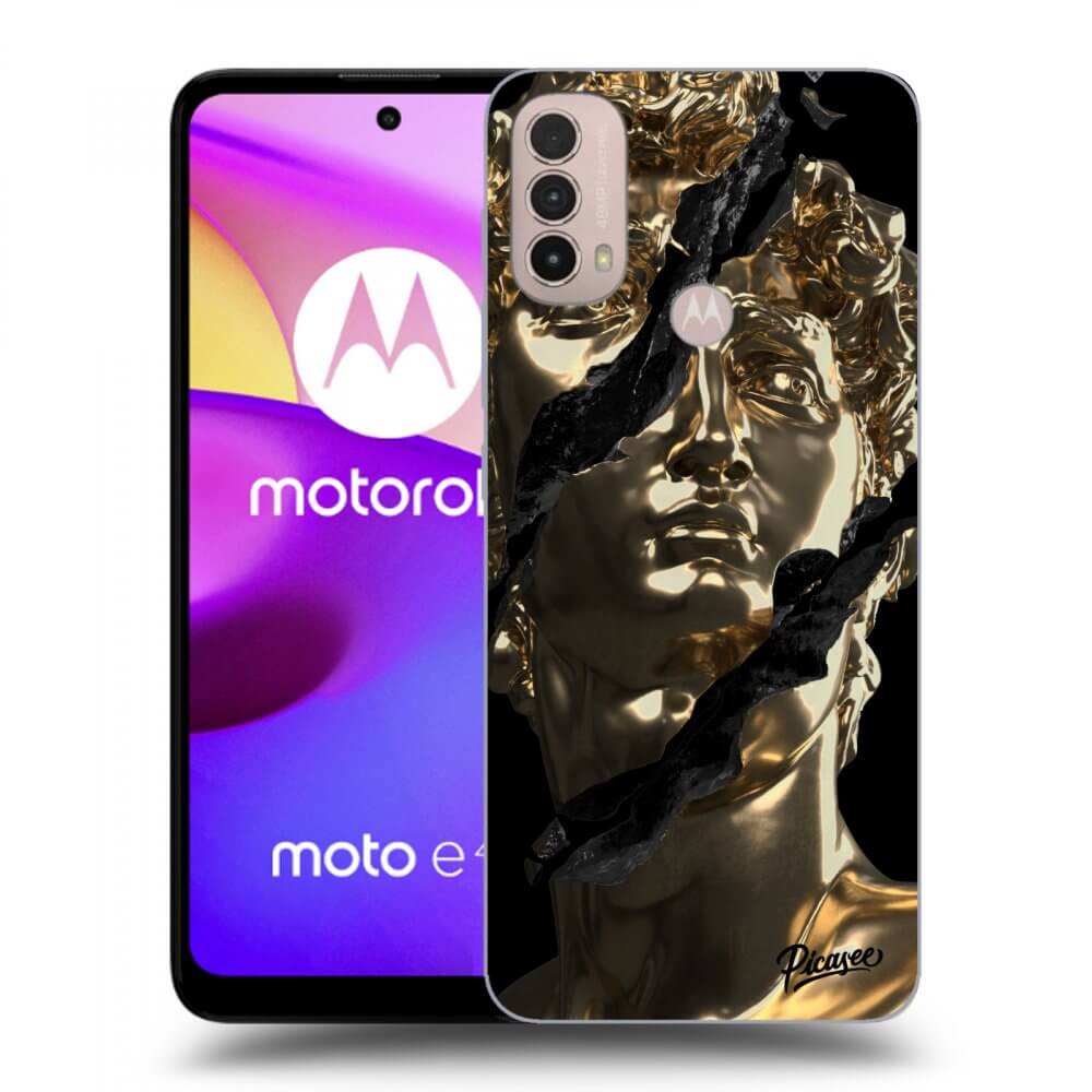 Picasee crna silikonska maskica za Motorola Moto E40 - Golder
