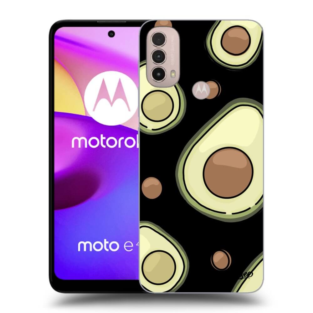 Picasee crna silikonska maskica za Motorola Moto E40 - Avocado