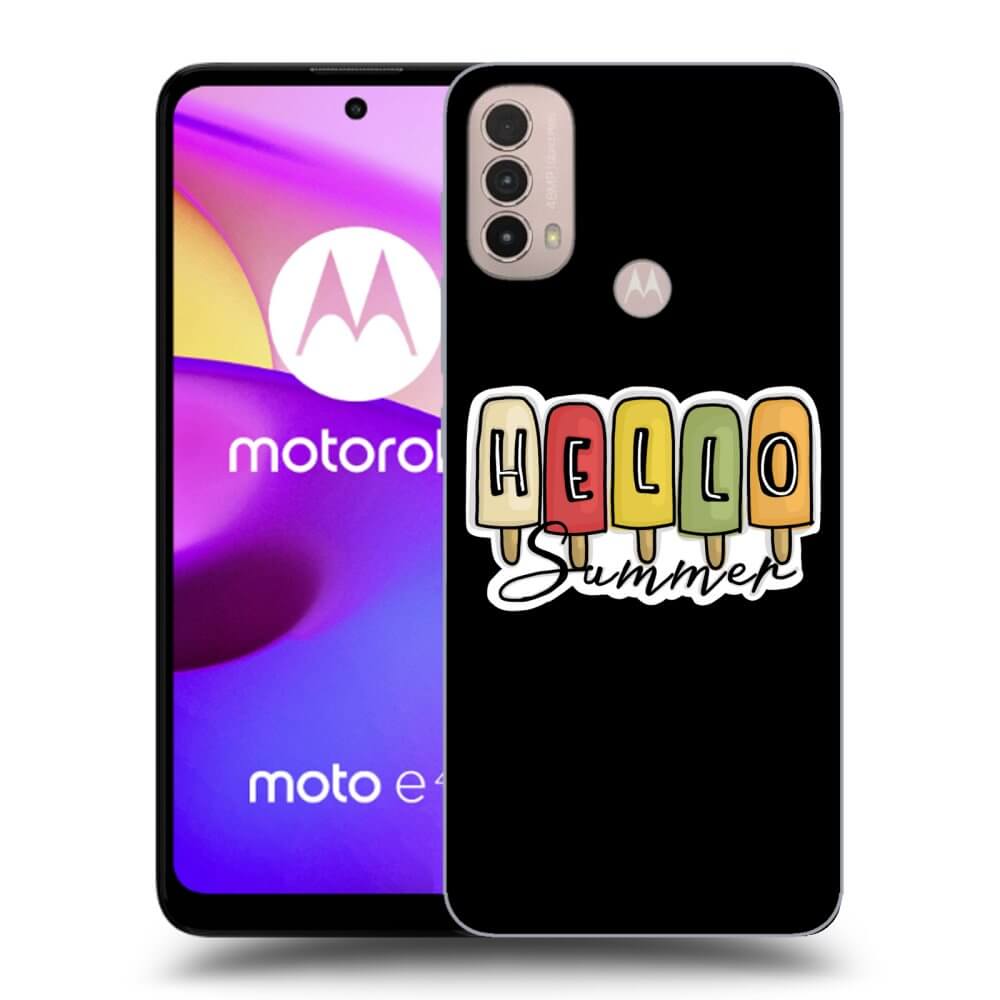Picasee crna silikonska maskica za Motorola Moto E40 - Ice Cream