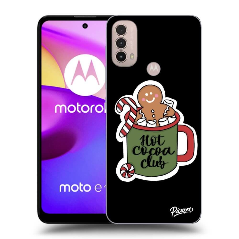 Picasee crna silikonska maskica za Motorola Moto E40 - Hot Cocoa Club