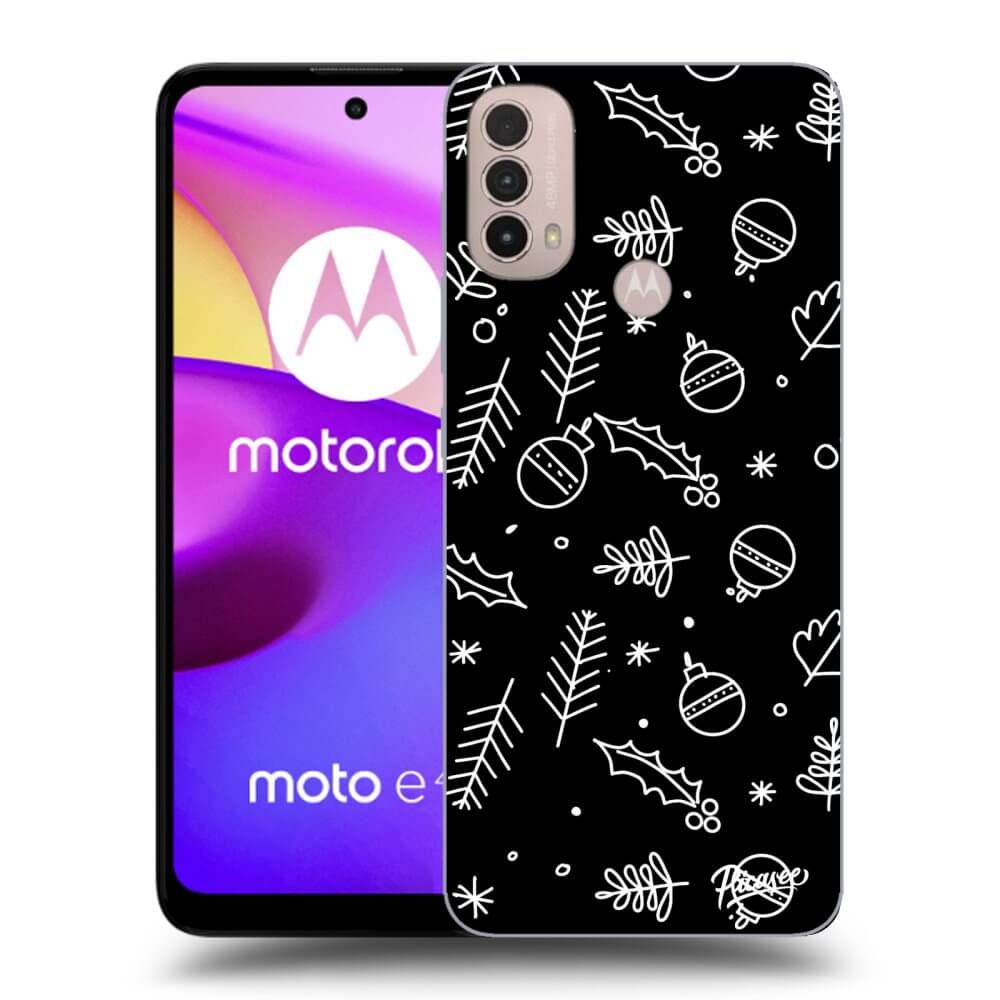 Picasee crna silikonska maskica za Motorola Moto E40 - Mistletoe