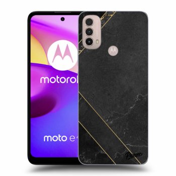 Picasee crna silikonska maskica za Motorola Moto E40 - Black tile