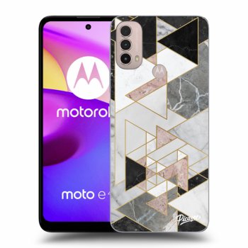 Picasee crna silikonska maskica za Motorola Moto E40 - Light geometry