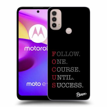 Picasee crna silikonska maskica za Motorola Moto E40 - Focus