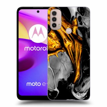 Maskica za Motorola Moto E40 - Black Gold