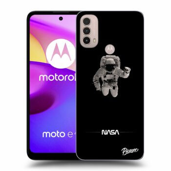Picasee crna silikonska maskica za Motorola Moto E40 - Astronaut Minimal