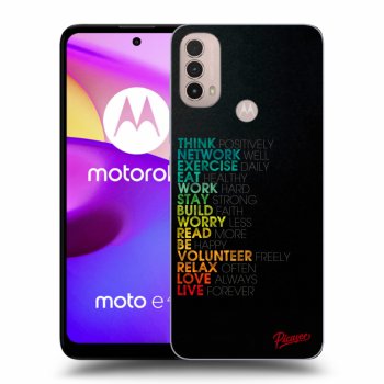 Picasee crna silikonska maskica za Motorola Moto E40 - Motto life