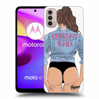 Picasee crna silikonska maskica za Motorola Moto E40 - Crossfit girl - nickynellow